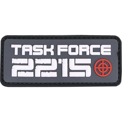 Gumová nášivka Task Force 2215 Target - sivá