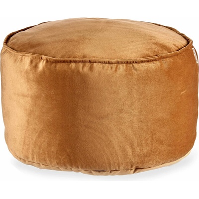 Giftdecor Zamatový taburet, priemer 60 cm, oranžový