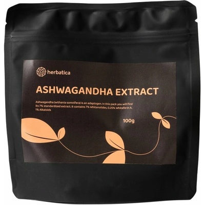 Herbatica Ashwagandha prášok z koreňa 7% extrakt 100 g