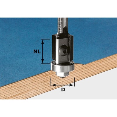 Festool Hranová fréza s výmennými brity HW, päta 8 mm HW S8 D19/20WM Z2 491082