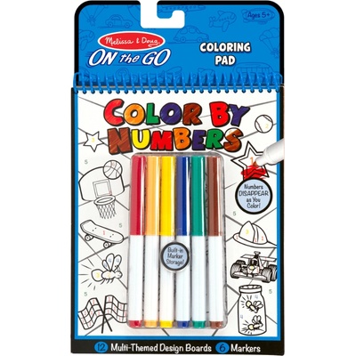 Melissa & Doug - Книжка за оцветяване по номера - Синя