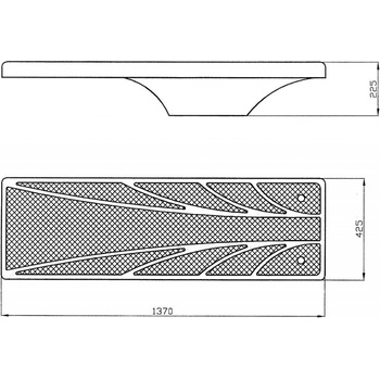 Skákací prkno 1,4 m 425x250 mm