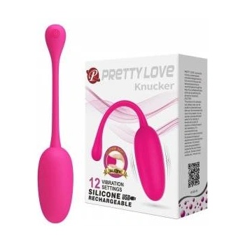 Boss of Toys Pretty Love Knucker Pink Wireless Silicone Egg - 12-Mode, USB Rechargeable