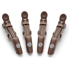 MY štipce Jawclip Coffe Brown 4 ks - dĺžka 9 / 11,5 cm