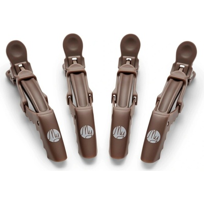 MY štipce Jawclip Coffe Brown 4 ks - dĺžka 9 / 11,5 cm