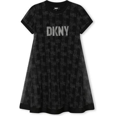 DKNY Детска рокля Dkny в черно къса разкроена (D60056.102)