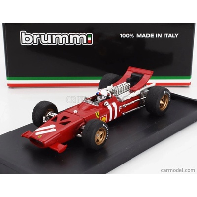Brumm Ferrari F1 312 N 11 Monaco Gp 1969 Chris Amon With Driver Figure Červená Bílá 1:43