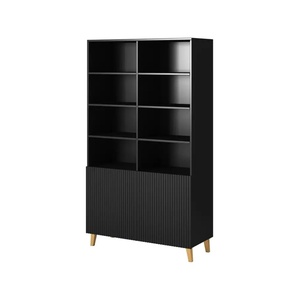 Cama meble Библиотека PAFOS 100x40x176, 5 см черен мат (PAFOS REG100 CZ)
