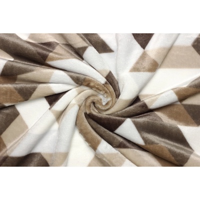 Coral fleece WellSoft - Geometrický vzor 200 cm šíře