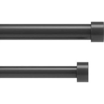 Image 1 of Umbra hk ltd (Канада) Телескопичен двоен корниз за пердета и завеси umbra cappa в цвят графит - размер 167-304 см (umbra 1014401-111)