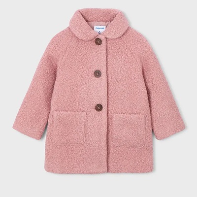 MAYORAL Палто къдрав косъм в розов цвят за мини момиче Mayoral