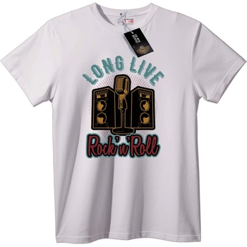 NOONEBRAND Тениска Да живее Rock 'n' Roll - 3XL, Black
