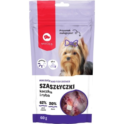 MACED Mini duck and fish skewer pochoutka pro psy 60 g