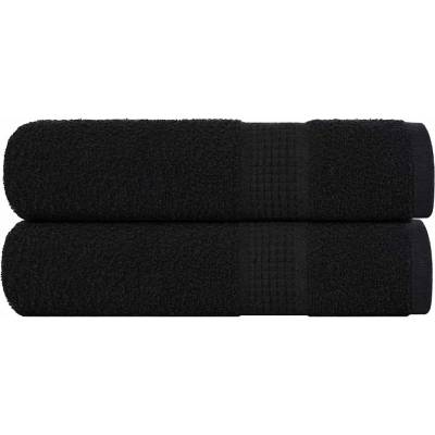 vidaXL Кърпи за баня FROGN 2 бр. Черни 100x150 см 360 г/м2 (136956)