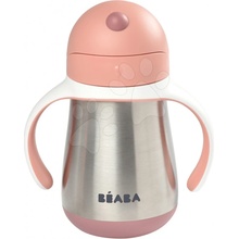 Beaba fľaša Bidon s dvojitými stenami Stainless Steel Straw Cup Old Pink 250ml ružová z nehrdzavejúcej ocele