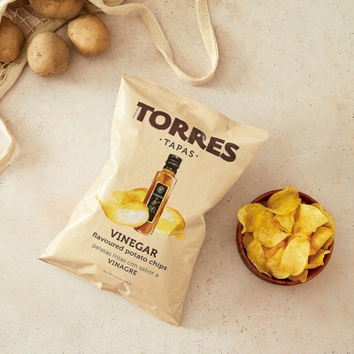 Torres Torres Chipsy s příchutí octa Hmotnost: 125 g
