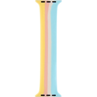 JC Силиконова каишка за Apple Watch 38мм, 40мм, 41мм, 42мм(2024) - JC Design Silicone SoloLoop Band (розов-жълт)