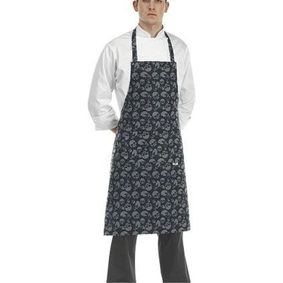 Egochef zástěra ke krku s kapsou vzor smrtky E-6103120A
