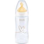 Nuk Шише с каучуков биберон NUK - First Choice, TC, 300 ml, Бяло сърце (10741927-бяло сърце)