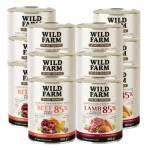 WILD FARM PURE MONO - микс от вкусове 12x800 г монопротеинова храна за кучета