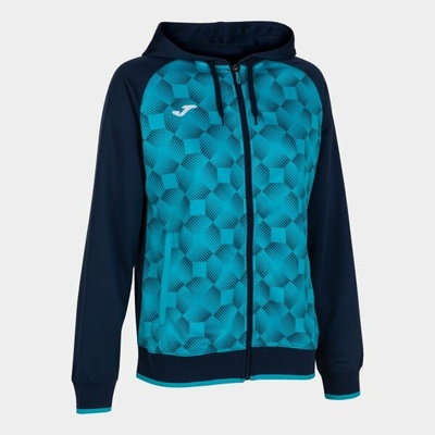 Joma Supernova III Zip-Up Hoodie Navy Fluor Turquoise