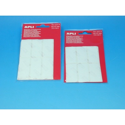APLI 20x50mm bílé 2677