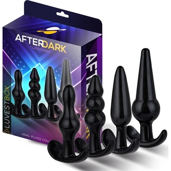 Image 1 of Afterdark Luvest Box Anal Plugs Collection Black 4 pack