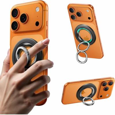 Magnetický držák se stojánkem ESR Magnetic 360° HaloLock MagSafe Phone Ring - Černá – Zboží Mobilmania