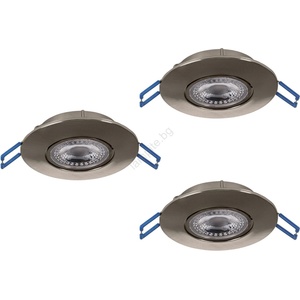 EGLO 300193 - Комплект от 3 вградени таванни LED осветителни тела GEDREZ LED/4, 9W/230V, диаметър 9 см, хром (EG300193)
