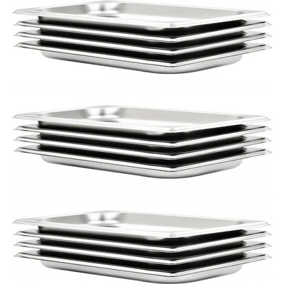 Gastronomické nádoby 12 ks GN 1/3, 20 mm, nerezová ocel