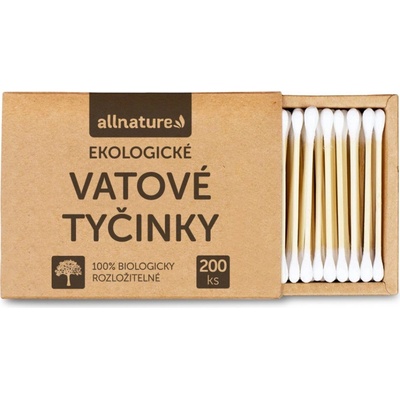 Allnature Ekologické vatové tyčinky 200 ks