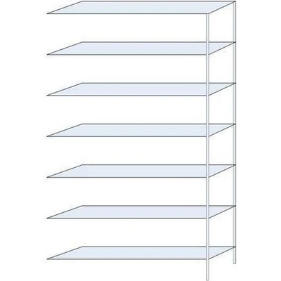 Extera.cz Hathor, přístavbový, 230 x 130 x 30 cm, 1 100 kg, 7 polic, pozink 52497
