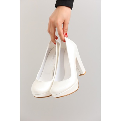 Johns Athletic Дамски елегантни обувки с висок ток и платформа le01 - Бели #364373 (364373_Бяло)