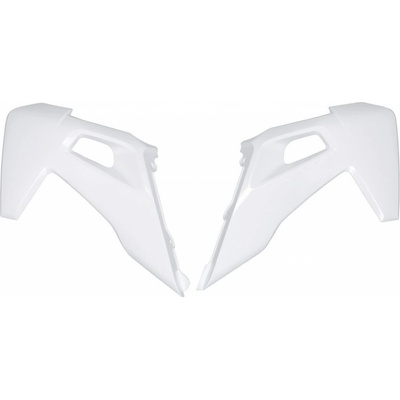 UFO kryty chladiče HUSQVARNA TC 125/250, FC 250/350/450 19-22, TE 150/250/300, TX 250/300, FE 250/350/450/501 20-23, barva bílá