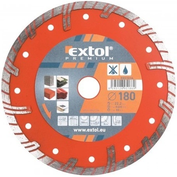 Extol Premium 8803034 kotouč diamantový řezný turbo plus, 180x22,2mm