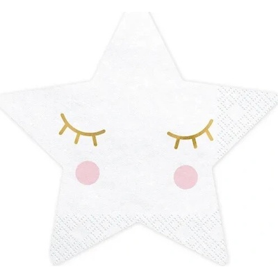 PartyDeco Servítky Little Star 16x16cm