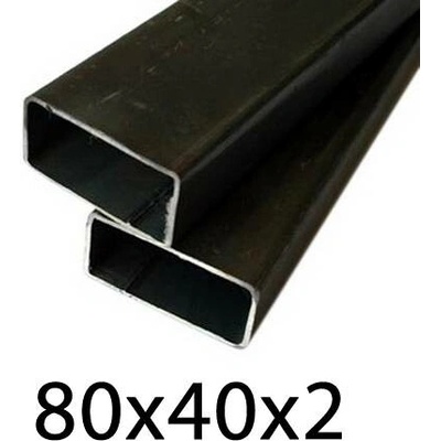Jeklový profil 80x40x2, černý 2 m (JOKL-80x40x2-2)