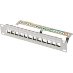 Lanberg Пач панел Lanberg 12 порта 1U 10" FTP за keystone модули сив v2 (PPKS-9212-S)