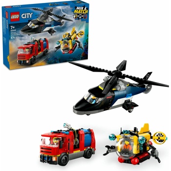 LEGO® City - Helicopter, Fire Truck & Submarine Remix (60462)