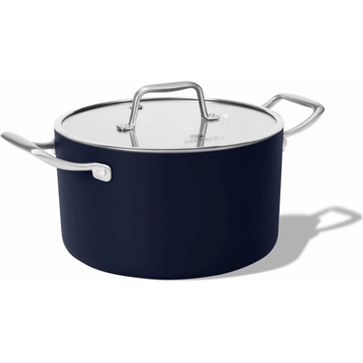 Elmich Nepriľnavý keramický hrniec Vital 24 cm 6,3 l tmavo modrá