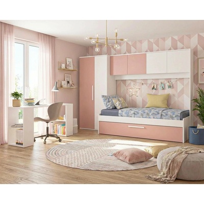 TRS SPAIN Aldo Dětský pokoj pro dvě děti v sestavě Artic pink