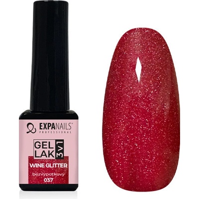 Expa Nails Gél lak 3v1 Víno s trblietkami 5 ml