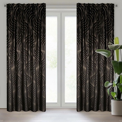 Limited Collection ZATEMŇOVACÍ ZÁVĚS NA PÁSCE LIMITED COLLECTION VICTORIA3 140X270 CM ČERNÁ