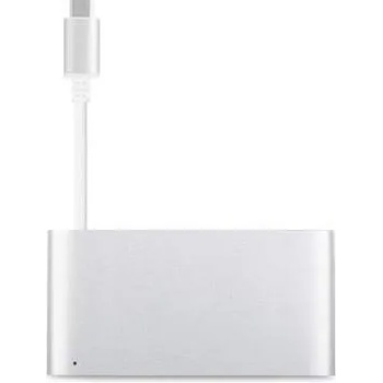 Moshi USB-C Multiport Adapter - адаптер за свързване от USB-C към HDMI 4K, USB-C, USB-A (сребрист)