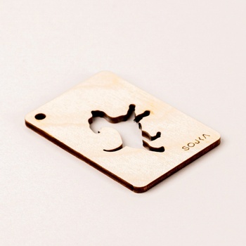 SOJKA Dřevěná vůně do auta - Stěně obrys