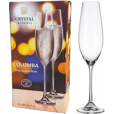 Crystal Bohemia BOHEMIA COLUMBA SKLAD NA ŠAMPAŇSKÉ SADA 2 x 260 ml