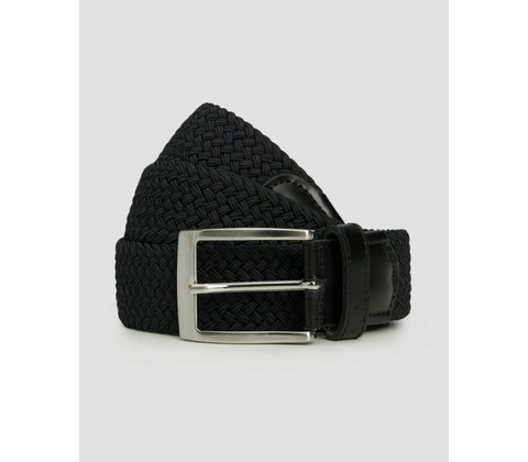 Alberto pánský černý opasek Gürtel Basic Braided