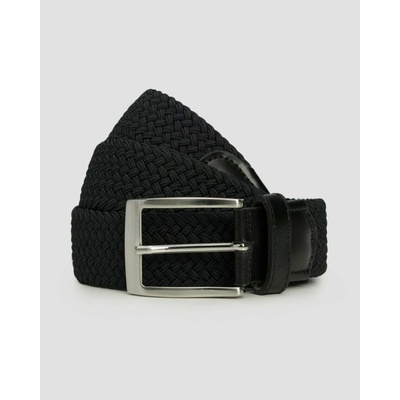 Alberto pánský černý opasek Gürtel Basic Braided