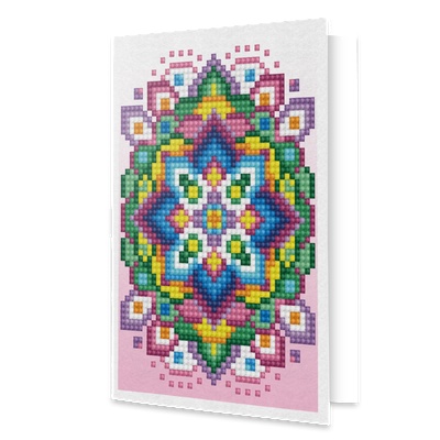 Diamond dotz Розова звезда - диамантена картичка ddg. 024