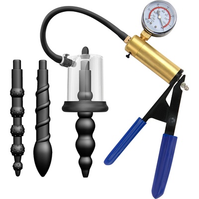 SuperLove Anal Pleasure Premium Rosebud Pump with Metal Pistol